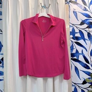 NWOT Women’s Hot Pink Swing Bette & Court 1/2 Zip Tennis/ Golf Pullover Size L